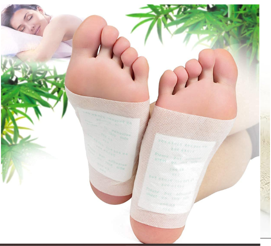 Natural Herbal Ginger Detox Foot Patches( 10 pack) – Warming Overnight Foot Pads for Pain Relief, Swelling & Deep Sleep