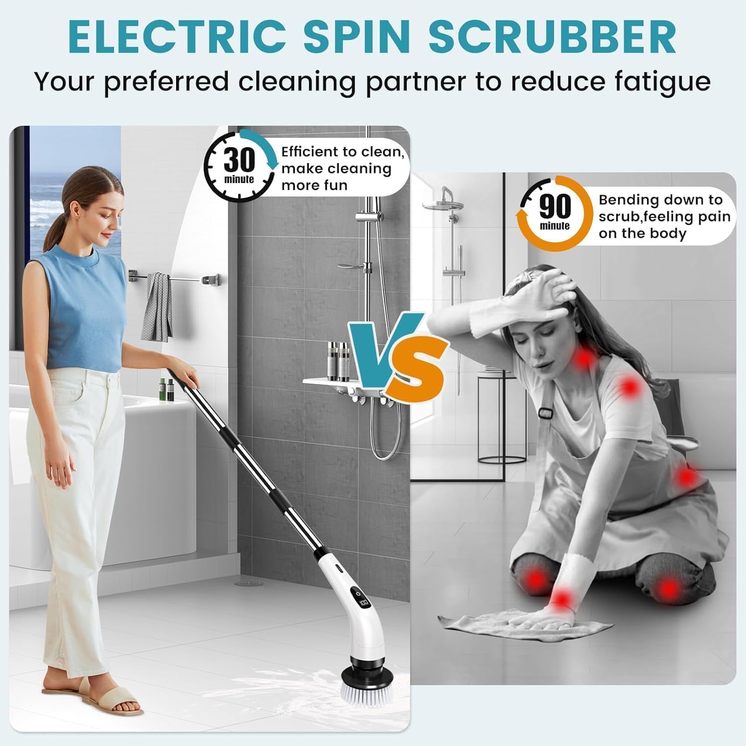 Electric 9-in-1 Power Scrubber & Dishwashing Brush