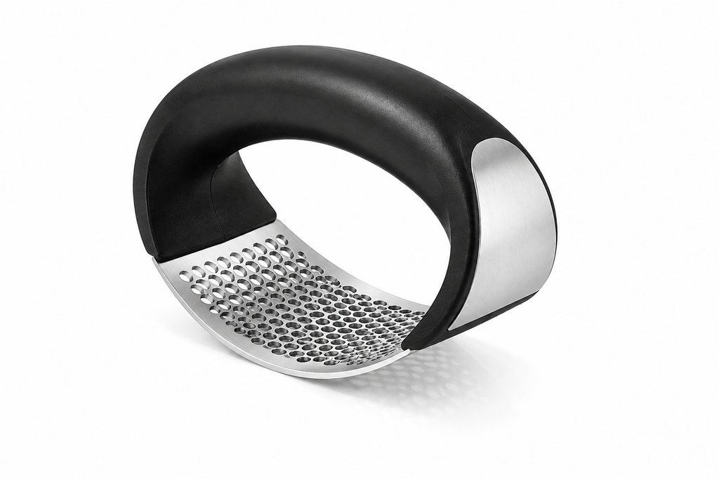 Stainless Steel Garlic Press Crusher – Heavy Duty Manual Ginger & Garlic Mincer Tool