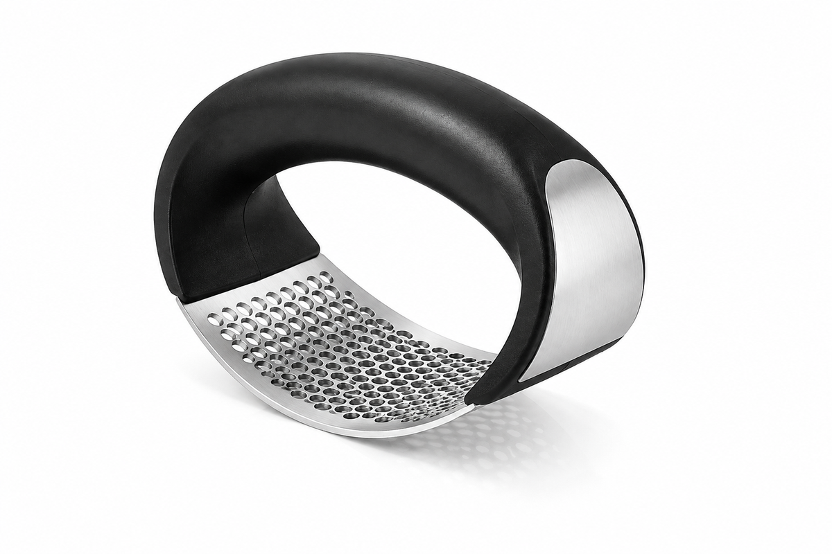 Stainless Steel Garlic Press Crusher – Heavy Duty Manual Ginger & Garlic Mincer Tool