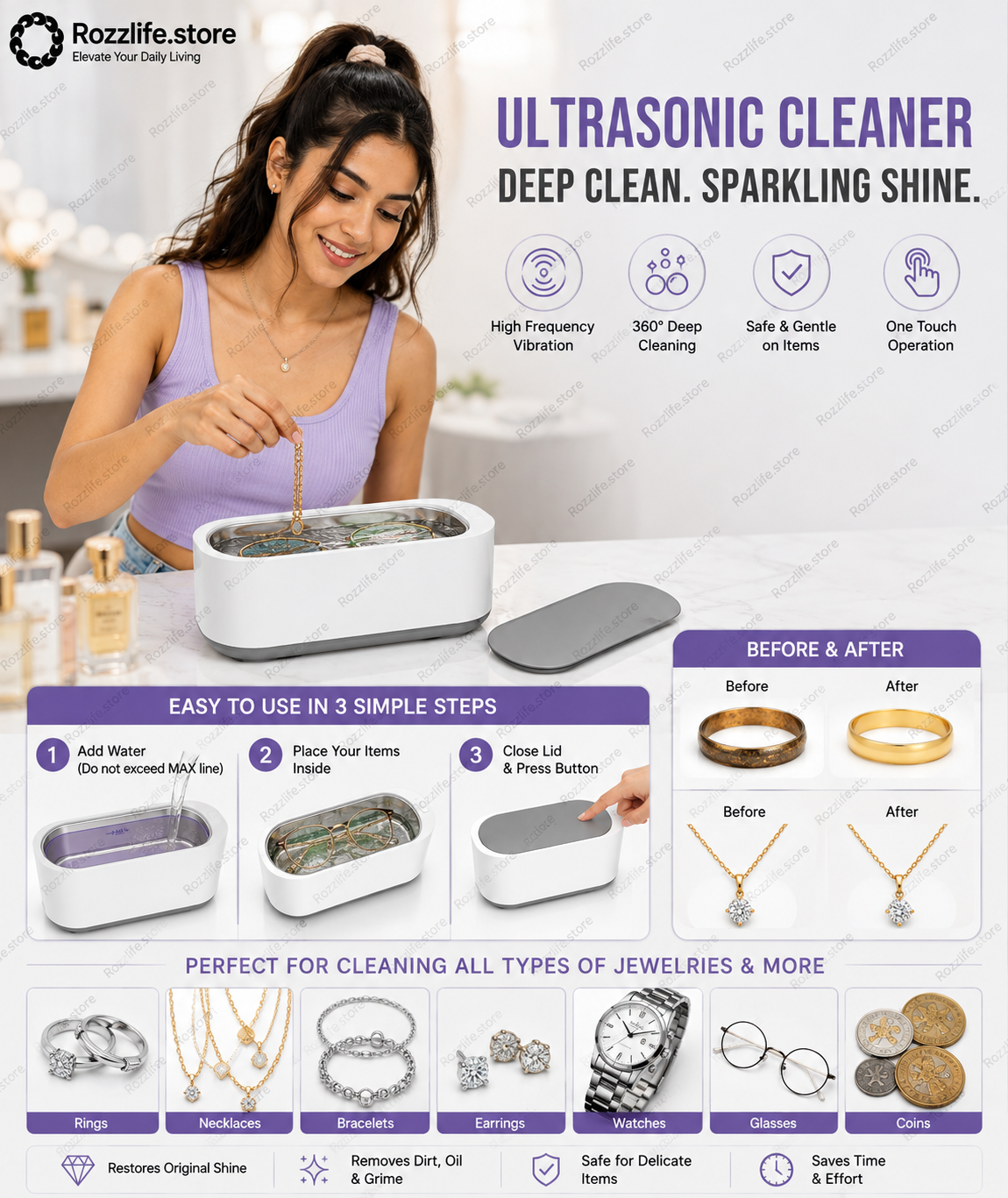 Ultrasonic Jewelry & Parts Cleaner